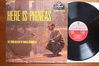 Image of Front Cover of 3414334C: LP - PHINEAS NEWBORN JR, Here Is Phineas (The Piano Artistry Of Phineas Newborn Jr.) (London; LTZ-K15057, UK 1957, Laminated (Front) Scalloped Flipback Sleeve, Mono) Flipback edges coming away very slightly on reverse. Some light staining  VG/G+