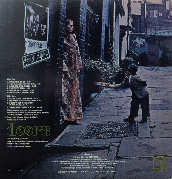 Image of Back Cover of LP - G+/G - THE DOORS, Strange Days (Elektra Gold; EKL4014, US 1967, Mono, Monarch Pressing), ,  - 3926157E