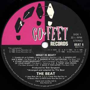 Image of Label Cover of 4614205C: 2xLP - THE BEAT, What Is Beat? (Go-Feet Records; BEAT 6, UK 1983, Hype Stickered Sleeve) Lots of marks but all very light, heavy edge wear.  VG/G