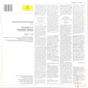 Image of Back Cover of 4014129C: LP - KARLHEINZ STOCKHAUSEN, Goldstaub / Gold Dust (Deutsche Grammophon; 410 935-1, Germany 1980s Reissue) Light hairline marks  VG/VG