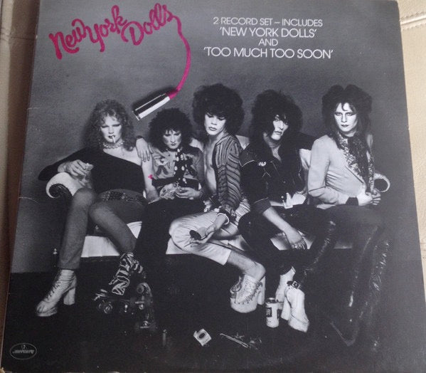Image of Front Cover of 2xLP - VG/VG+ - NEW YORK DOLLS, New York Dolls / Too Much Too Soon (Mercury; PRID12, UK 1986, Gatefold, 2 Company Inners), ,  - 3726046E