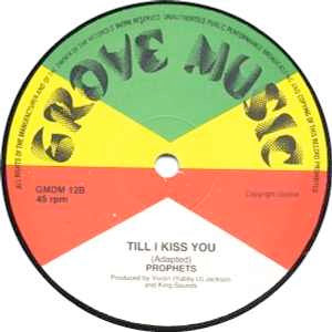 Image of Back Cover of 12" - /G - THE PROPHETS, Give Thanks And Praise / Till I Kiss You (Grove Music; GMDM 12, UK 1979, Plain Sleeve), Makrs on vinyl but plays fine.,  - 3246059S