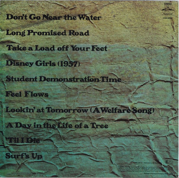 Image of Back Cover of LP - VG+/VG+ - THE BEACH BOYS, Surf's Up (Caribou; CRB 32085, UK 1980 Reissue, Company Inner), ,  - 2716153C