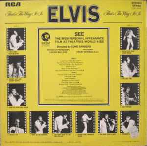 Image of Back Cover of 4614146C: LP - ELVIS PRESLEY, That's The Way It Is (RCA Victor Orange; SF 8162, UK 1971, Laminated Front Sleeve)   VG+/VG+