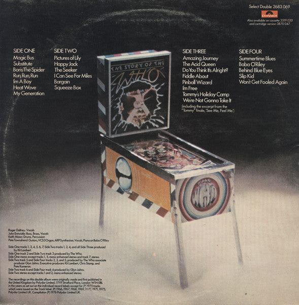 Image of Back Cover of 4744017S: 2xLP - THE WHO, The Story of (Polydor; 2683 069, UK 1976, Gatefold, Booklet)   VG+/VG+