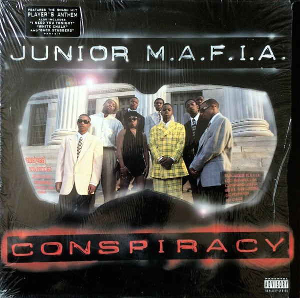 Image of Front Cover of 2xLP - G/G+ - JUNIOR M.A.F.I.A., Conspiracy (Big Beat; 92614-1, US 1995, Picture Sleeve, Insert), Lots of marks. Plays well above grade. WOL. Lots of wear to sleeve with ringwear.,  - 4326382E