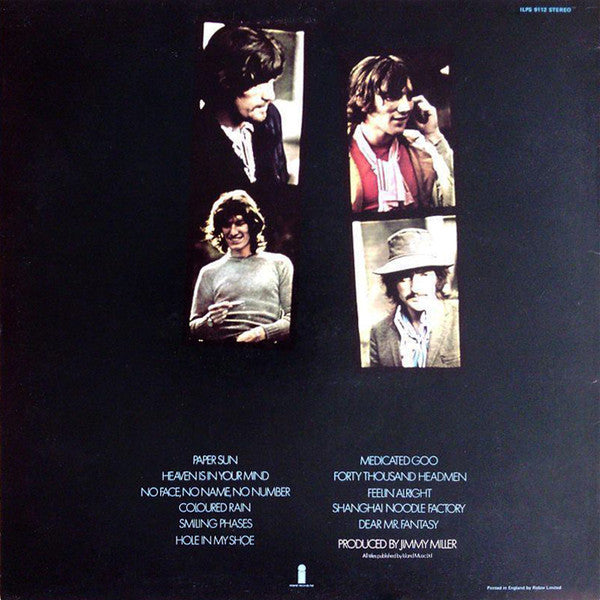 Image of Back Cover of LP - VG/VG+ - TRAFFIC, Best of (Island Pink Rim; ILPS9112, UK 1970s Reissue), ,  - 3616088C