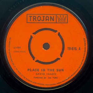 Image of Front Cover of 7" - /G+ - DAVID ISAACS / UPSETTER ALL STARS, Place In The Sun / Handy Cap (Trojan Records; TR-616, UK 1968, 4-Prong centre), Centre intact.,  - 2226183E