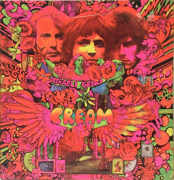 Image of Front Cover of 0115002C: LP - CREAM, Disraeli Gears (Reaction; 593 003, UK 1967, Laminated Sleeve Front & Back, Mono.) Lots of light hairlines, Nothing deep, Sleeve is a strong VG  VG/G