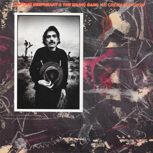 Image of Front Cover of 4824062E: LP - CAPTAIN BEEFHEART, Ice Cream for Crow (Virgin Green/Red; V2237, UK 1982, Inner)   VG/G