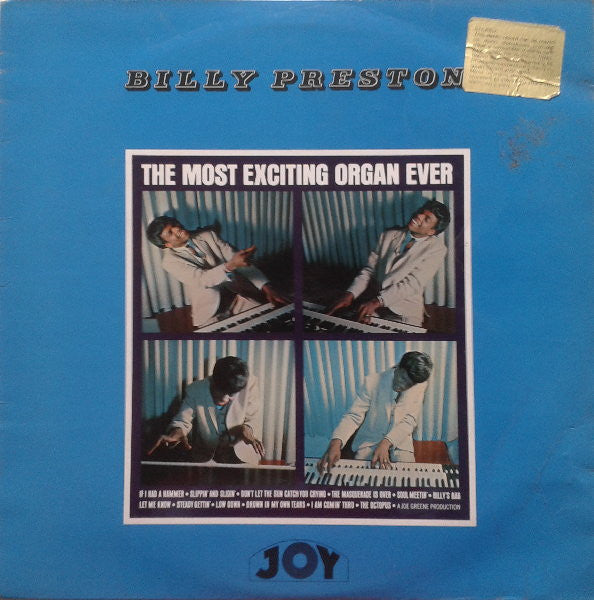 Image of Front Cover of 3524164E: LP - BILLY PRESTON, The Most Exciting Organ Ever (Joy; JOY 112, UK 1968 Reissue)   VG/VG