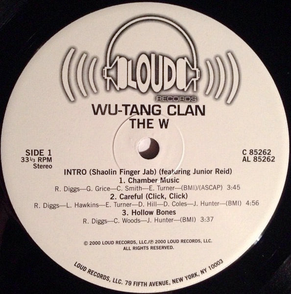 Image of Label Cover of 2xLP - G+/VG - WU-TANG CLAN, The W (Loud; C2 62193, US 2000), Several light hairlines. WOL. Sleeve has heavy edgewear and ringwear, creases, promo sticker on rear. ,  - 4126059E