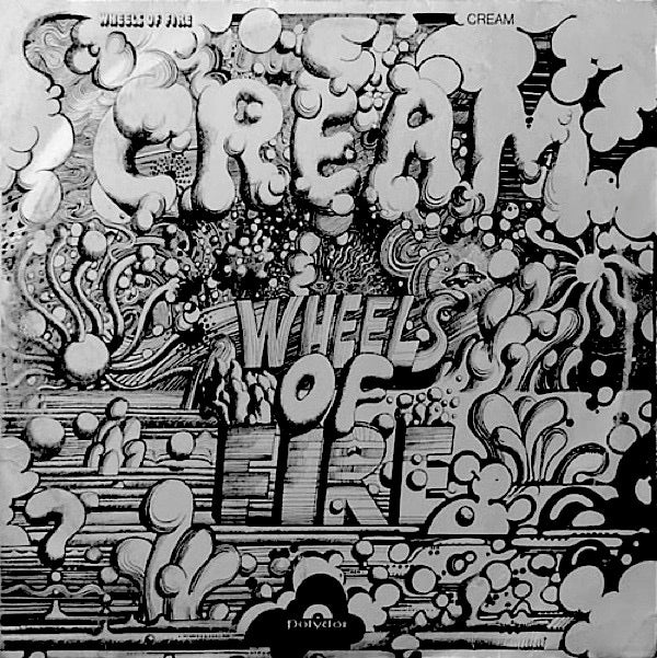 Image of Front Cover of 2xLP - VG/G - CREAM, Wheels Of Fire (Polydor; 583 031/2, UK 1968, Silver Foil Gatefold Sleeve, Stereo), Sticker On Inside Gatefold,  - 3146160S