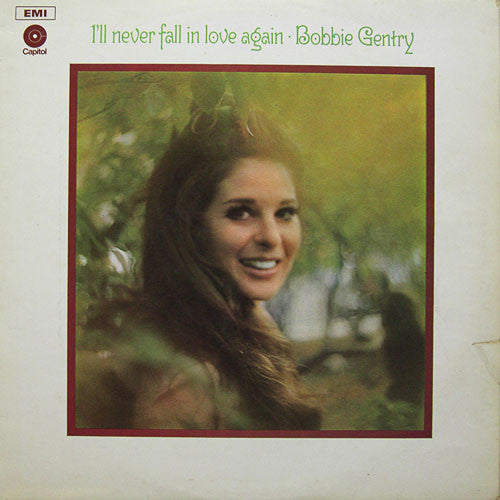 Image of Front Cover of 2314619C: LP - BOBBIE GENTRY, I'll Never Fall In Love Again (Capitol Green; ST 21609, UK 1970, Laminated Flipback Sleeve) Writing on rear of sleeve.  VG/VG+