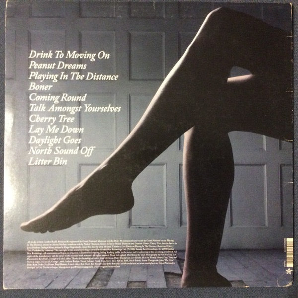 Image of Back Cover of 4725261E: LP - GRAND NATIONAL, Kicking The National Habit (Sunday Best Recordings; sbestlp3, UK 2004) A few light hairlines on the record. Sleeve has lots of small creases around the edges and a large crease in top right, edgewear.    G+/VG