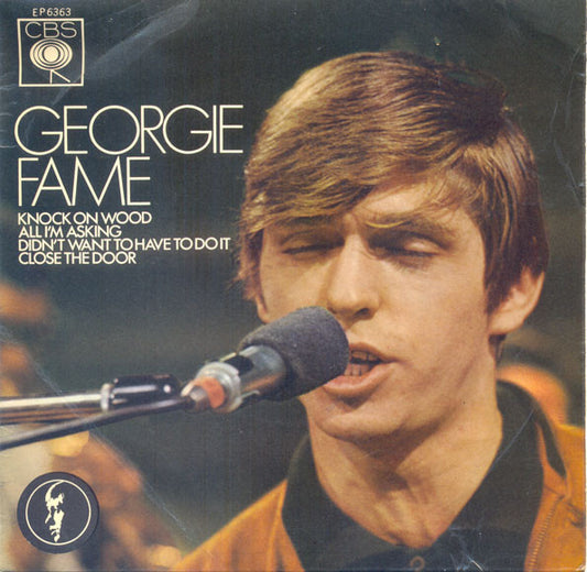 Image of Front Cover of 0124091E: 7" EP - GEORGIE FAME, Georgie Fame (CBS; EP 6363, UK 1967, Laminated Front Sleeve) Strong VG+, Corner Bump  VG+/VG+