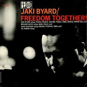 Image of Front Cover of 3714306C: LP - JAKI BYARD, Freedom Together (Transatlantic White/Purple; PR 7463, UK 1968, Laminated Front Sleeve) Very small but deep mark on A-side clicks loudly a few times when played through. Other lighter marks too. Sleeve has some laminate lift and creasing, wear / scuffs  VG/G