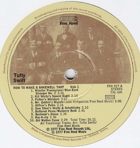 Image of Label Cover of LP - VG/VG - TUFTY SWIFT WITH ALAN HARRIS, SUE HARRIS, How To Make A Bakewell Tart (Free Reed; FRR 017, UK 1977, Insert & Company Inner), Strong VG, light storage marks.,  - 4316222C