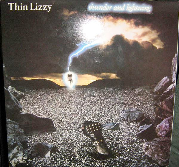 Image of Front Cover of LP - VG/VG+ - THIN LIZZY, Thunder And Lightning (Vertigo; VERL 3, UK 1983, Gatefold, With Limited Live 12"), Light sticker ghost, Clean glossy discs,  - 2116658C