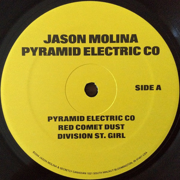 Image of Label Cover of LP - VG+/VG+ - JASON MOLINA, Pyramid Electric Co (Secretly Canadian; SC087, US 2004, Insert, With CD.), Paper scuffs.,  - 3826296E