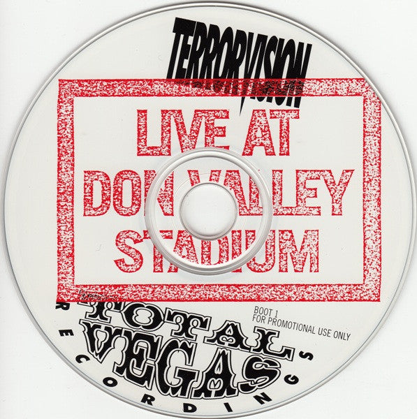 Image of Label Cover of 4635020E: CD - TERRORVISION, Live at Don Valley Stadium (Total Vegas; BOOT1, UK 1993, Ltd Ed of 300)   VG+/VG+