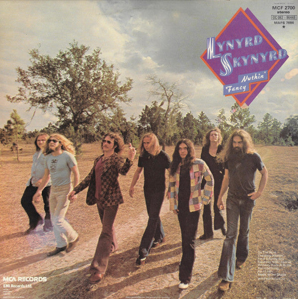 Image of Back Cover of 5024352E: LP - LYNYRD SKYNYRD, Nuthin' Fancy (MCA Black Rainbow; MCF 2700, UK 1975, Insert)   VG+/VG+