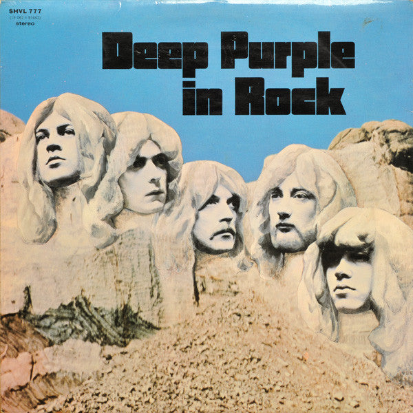 Image of Back Cover of LP - VG/VG - DEEP PURPLE, Deep Purple In Rock (Harvest Green, Gramophone Co On Rim, EMI Box; SHVL777, UK 1970, Laminated Gatefold Sleeve), Strong VG, Company Inner,  - 2026188E