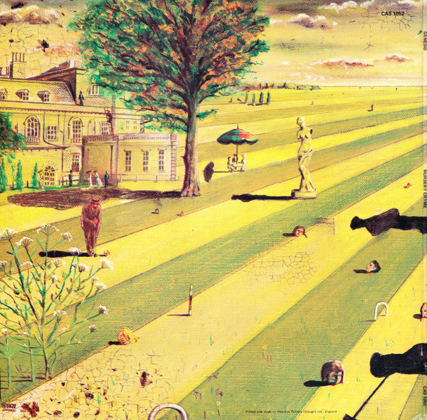 Image of Back Cover of 5024365E: LP - GENESIS, Nursery Cryme (Charisma Hatter Phonogram Marketing; CAS1052, UK 1970s Reissue, Gatefold) Surface Noise, Writing on Front Sleeve  VG/G+