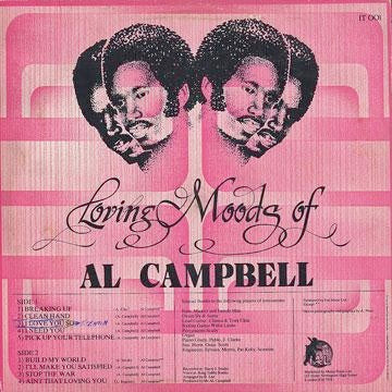 Image of Back Cover of 5015124C: LP - AL CAMPBELL, Loving Moods Of Al Campbell (I.T. Music Force; IT 001, UK 1978)   G+/G+