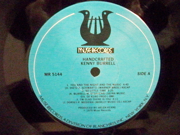 Image of Label Cover of LP - VG/VG - KENNY BURRELL, Handcrafted (Muse; MR 5144, US 1978), ,  - 2326049E