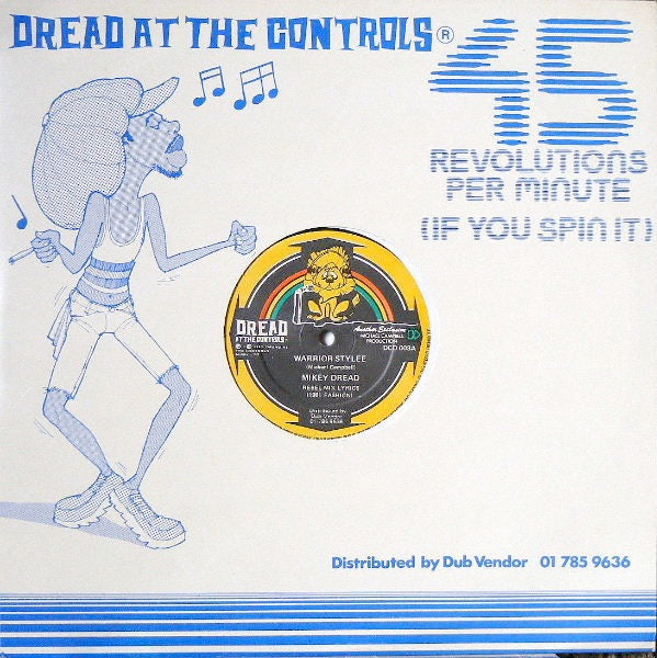 Image of Front Cover of 12" - VG/VG - MIKEY DREAD, Warrior Stylee / Israel (Stylee) Style (Dread At The Controls ; DCD 003, UK 1981, Company Sleeve), ,  - 4226257E
