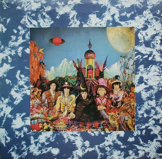 Image of Front Cover of 2415388C: LP - THE ROLLING STONES, Their Satanic Majesties Request (Decca Blue Boxed; TXS103, UK 1982 Reissue, Gatefold, Stereo) Spine wear, Small patch of sticker damage  VG/VG+