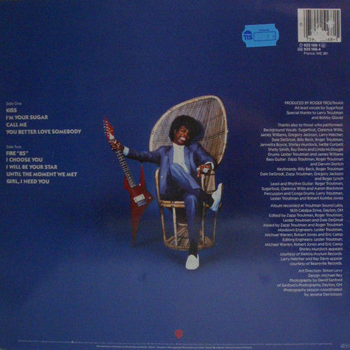 Image of Back Cover of LP - VG/VG - SUGARFOOT, Sugar Kiss (WB; 925 168-1, Germany 1985, Ohio Players. Produced by Roger Troutman.), Few hairline marks, plays VG/VG+.,  - 3146294S