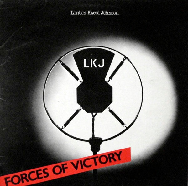 Image of Front Cover of LP - VG/VG - LINTON KWESI JOHNSON, Forces Of Victory (Island Records ; ILPS 9566, UK 1979, Laminated Sleeve, Inner, EMI on labels), Quite a few light lines, shiny copy, plays ok. Light storage on sleeve.,  - 2216407C
