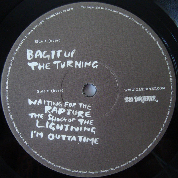 Image of Label Cover of 4xLP - G+/VG+ - OASIS, Dig Out Your Soul (Big Brother; RKIDBOX51R, UK 2008, Box Set, Booklet, 2 CDs, DVD, 4 x Vinyl), Clean glossy discs, Book nicely intact, Box has a small split to top lid corner and a patch of stained water damage to bottom right corner hence G+. ,  - 3216251C