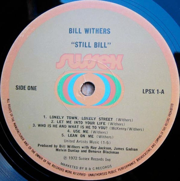 Image of Label Cover of LP - VG/VG - BILL WITHERS, Still Bill (Sussex; LPSX1, UK 1975 Reissue, Fold Out Sleeve), Sleeve is intact but has some edge wear and creases. Disc has only light whispy hairlines.,  - 3916270C