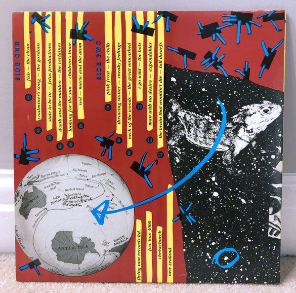 Image of Back Cover of LP - VG/EX - VARIOUS, Tuatara - A Flying Nun Compilation (Flying Nun; FN45, New Zealand 1985, Gatefold), Creased Edge,  - 0846337S