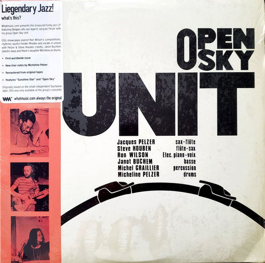 Image of Front Cover of LP - VG+/VG - OPEN SKY UNIT, Open Sky Unit (WhatMusic; WMLP002, UK 2001 Reissue, Insert), Strong VG to disc - light marks only. Sleeve still in stickered shrink.,  - 2316244C