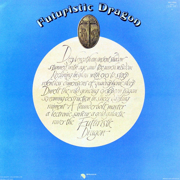 Image of Back Cover of LP - VG/G - T. REX, Futuristic Dragon (EMI; BLN5004, UK 1976, Inner), ,  - 3116181C