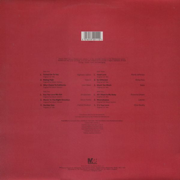 Image of Back Cover of 2xLP - VG/VG - VARIOUS, Classic Rare Groove Mastercuts Volume 1 (Mastercuts; CUTSLP 11, UK 1993, Gatefold, Insert), ,  - 3226318E