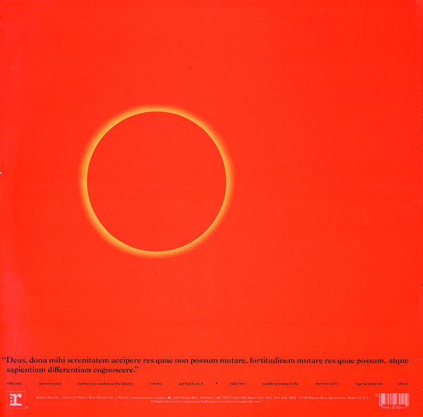 Image of Back Cover of LP - VG/VG+ - NEIL YOUNG & CRAZY HORSE, Reactor (Reprise Records; HS 2304, US 1981, Die Cut Inner, Stereo, Winchester Pressing), Sleeve has cut-out (notched). Split inner.,  - 2616043C