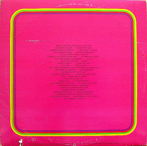 Image of Back Cover of 3xLP - VG/VG+ - STEVIE WONDER, Looking Back (Motown; M804LP3, US 1974, Triple Gatefold, Limited Edition; Monarch Press), ,  - 1826094E