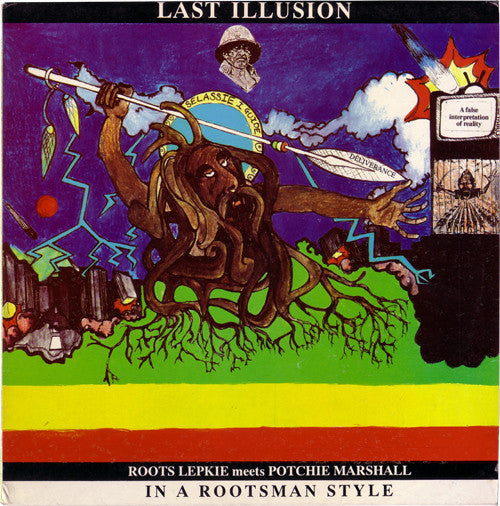 Image of Front Cover of LP - VG+/VG - ROOTS LEPKIE MEETS POTCHIE MARSHALL, Last Illusion (Jah Mountain Fountain; JMF001, UK 1993), Light lines only.,  - 3016293C
