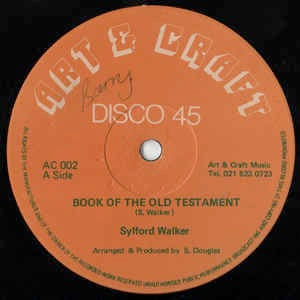 Image of Front Cover of 5024258E: 12" - SYLFORD WALKER / JAH STITCH, Book Of The Old Testament / Jah Speak Onto Moses (Art & Craft; AC 002, UK 1979, Company Sleeve) Lightest of marks.  /VG+