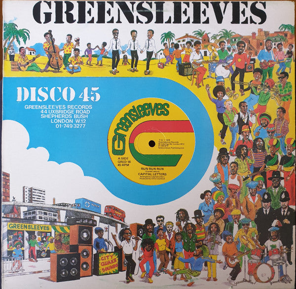 Image of Front Cover of 12" - VG+/VG - CAPITAL LETTERS, U.K. Skanking / Run Run Run (Greensleeves Records; GRED 16, UK 1979, Company Sleeve), Light marks only. SWOL.,  - 3716024C