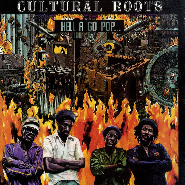 Image of Front Cover of 2214552C: LP - CULTURAL ROOTS, Hell A Go Pop (Greensleeves Records; GREL 62, UK 1984) Shiny clean, great copy. Nice sleeve.  VG+/VG+