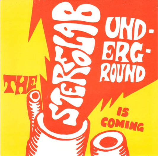 Image of Front Cover of 5025240E: 7" EP - STEREOLAB, The Underground Is Coming (Duophonic Ultra High Frequency Disks; D-UHF-D24, UK 1999, Picture Sleeve, 1999 Tour Only EP, Black Vinyl.) Sleeve Creased  VG+/EX