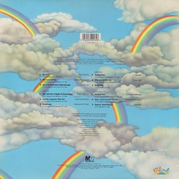 Image of Back Cover of 2xLP - VG+/VG - VARIOUS, Classic Salsoul 2 (Mastercuts; CUTSLP13, UK 1993, Embossed Gatefold Sleeve), Disc 1 is VG, Disc 2 is VG+. ,  - 3226309E