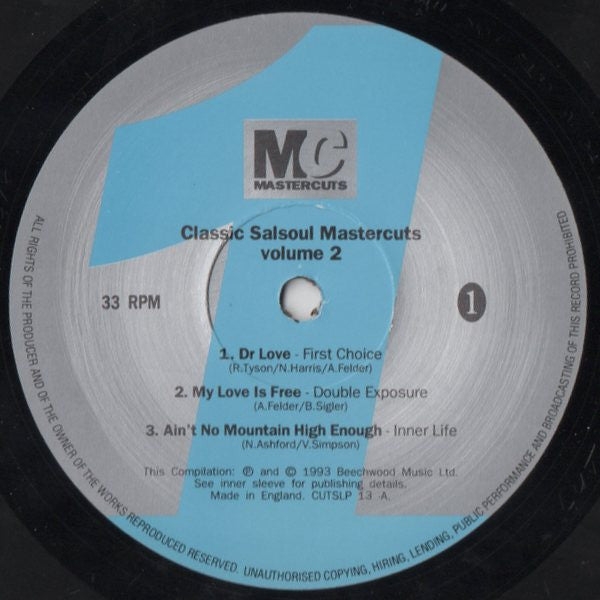 Image of Label Cover of 2xLP - VG+/VG - VARIOUS, Classic Salsoul 2 (Mastercuts; CUTSLP13, UK 1993, Embossed Gatefold Sleeve), Disc 1 is VG, Disc 2 is VG+. ,  - 3226309E
