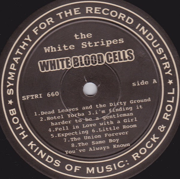 Image of Label Cover of LP - VG/VG - THE WHITE STRIPES, White Blood Cells (Sympathy For The Record Industry Black Labels With One Small Pressing Ring; SFTRI 660, US 2001 Reissue, No Barcode), Just a few light marks, Spine pinches and some light sleeve wear,  - 4416616C